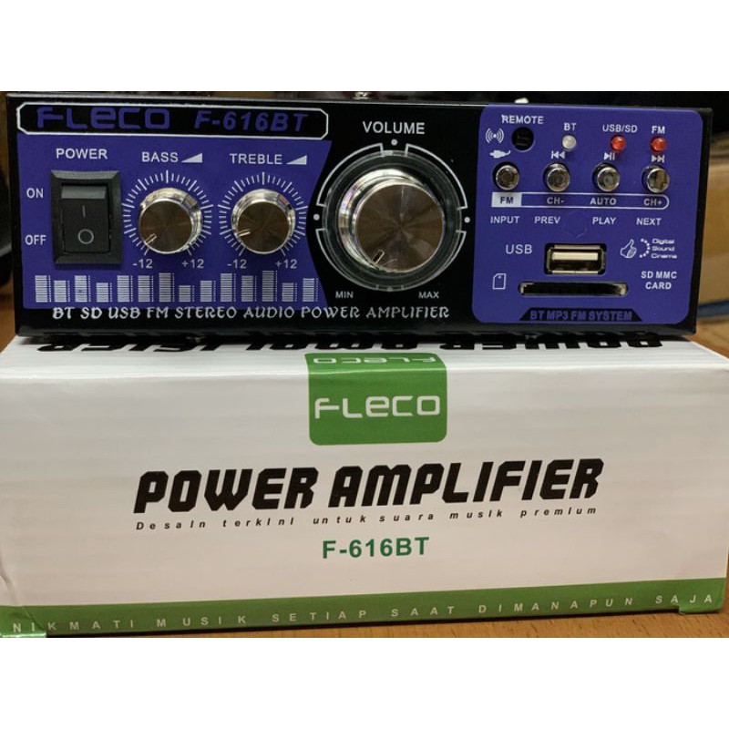 Ampli Bluetooth Fleco F-616BT Power Amplifier Fleco F 616BT Ac dan Dc