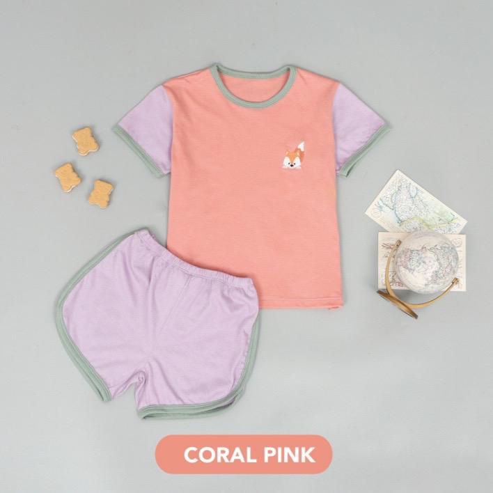 Mooi Retro Tricollor Set New Colors - Setelan Anak