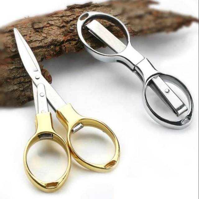 

Murah gunting lipat mini bahan stainless steel travelling model kacamata unik