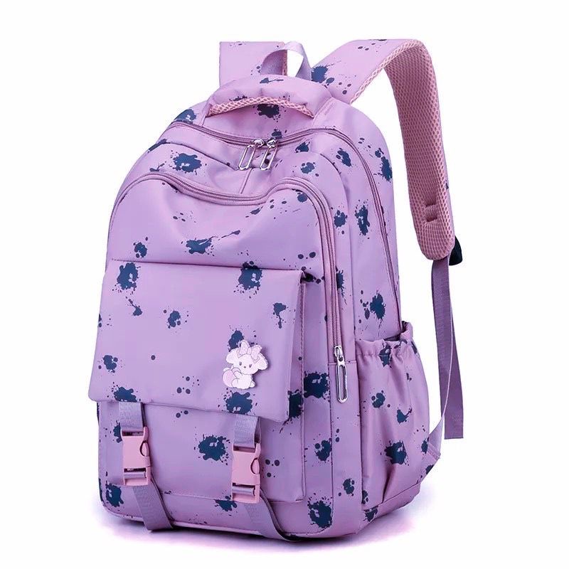 Tas Ransel Wanita Korea School MARA LILAC PIN Backpack Perempuan Stylish Kece Uwwu Kiyowok Maksimal