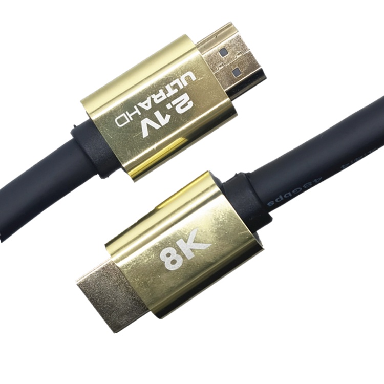 Cable hdmi 2.1 NB 3 meter m-m gold 8k 4k 144hz UHD 48Gbps hdr eARC dolby ethernet - Kabel hdtv 19 pin 3m male