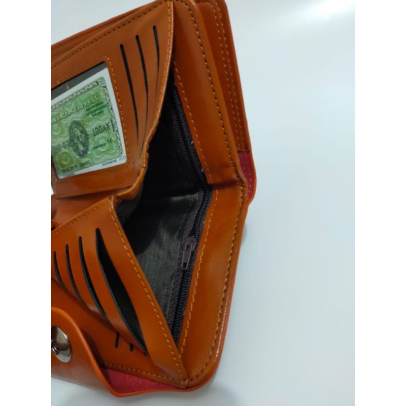 Dompet Pria Kulit Sintesis Import pakai Magnet Lipat buku