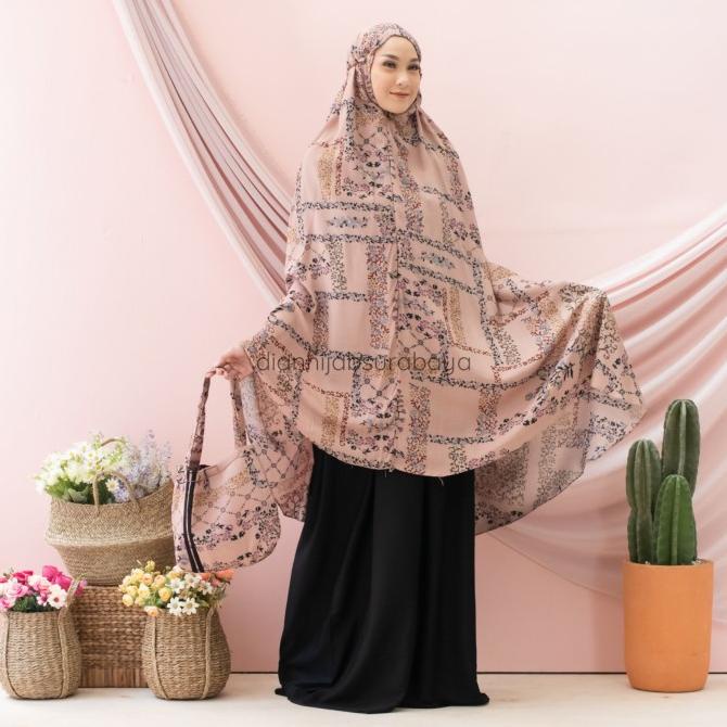 Mukena Dewasa Jumbo Bahan Katun Rayon Premium - Mukena Almira