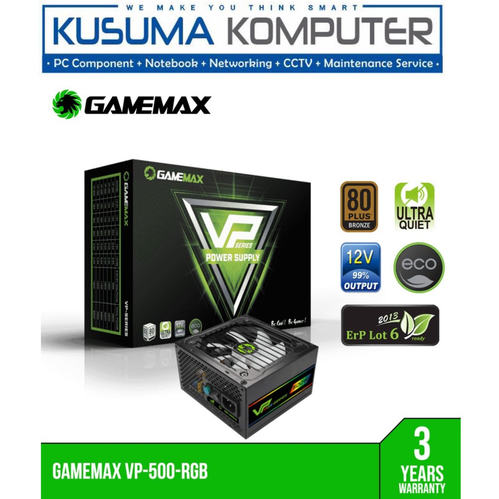 Gamemax PSU VP 500 RGB VP500 80+ Bronze