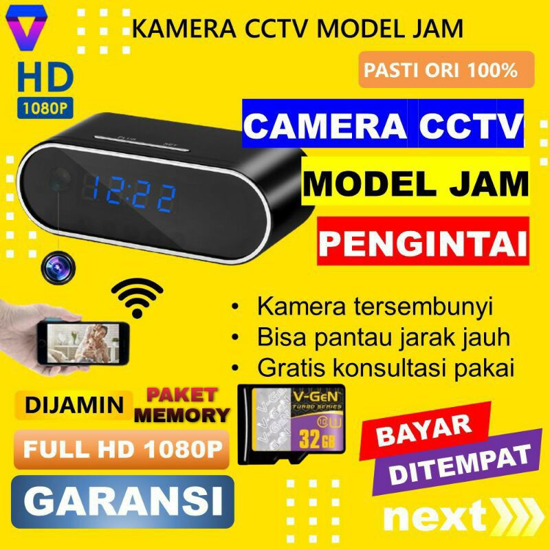 IP SPY CAMERA CCTV JAM MEJA/KAMERA CCTV JAM MEJA WIFI CAMERA FULL HD 1080P