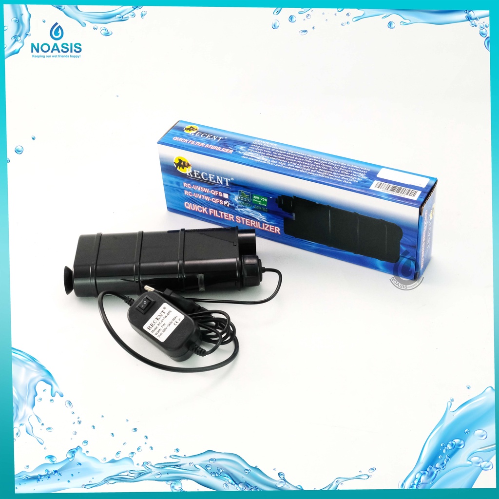 LAMPU UV AQUARIUM DI DALEM QUICK FILTER RECENT RC 7 WATT QFS