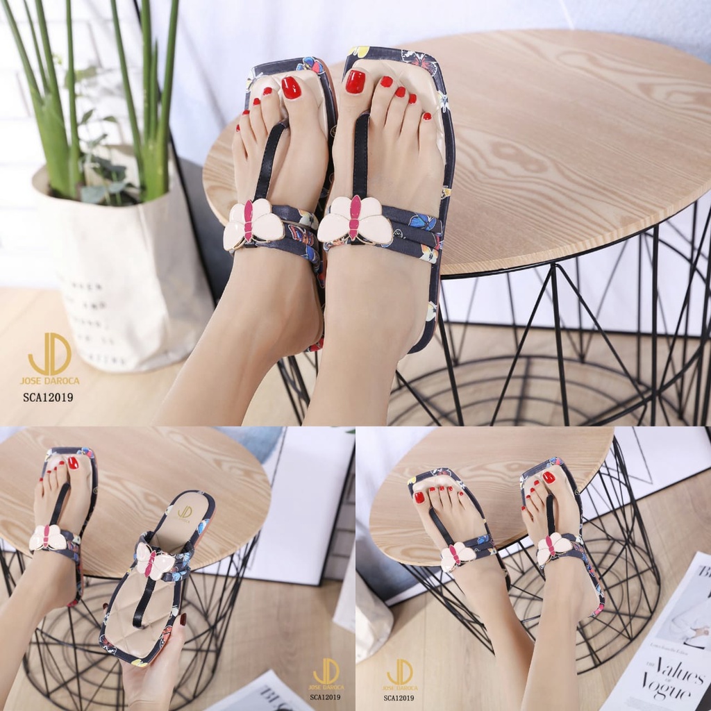 JOSE DAROCA Sandal Jepit Strappy Butterfly #SCA12019# Original