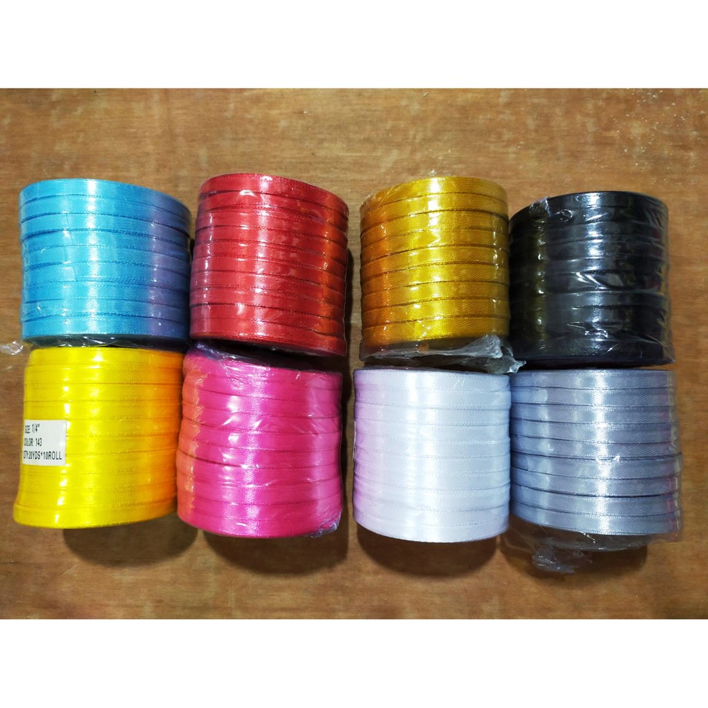 

Pita satin 1/4 inch 20yard / pita satin 0.6cm / PITA KECIL
