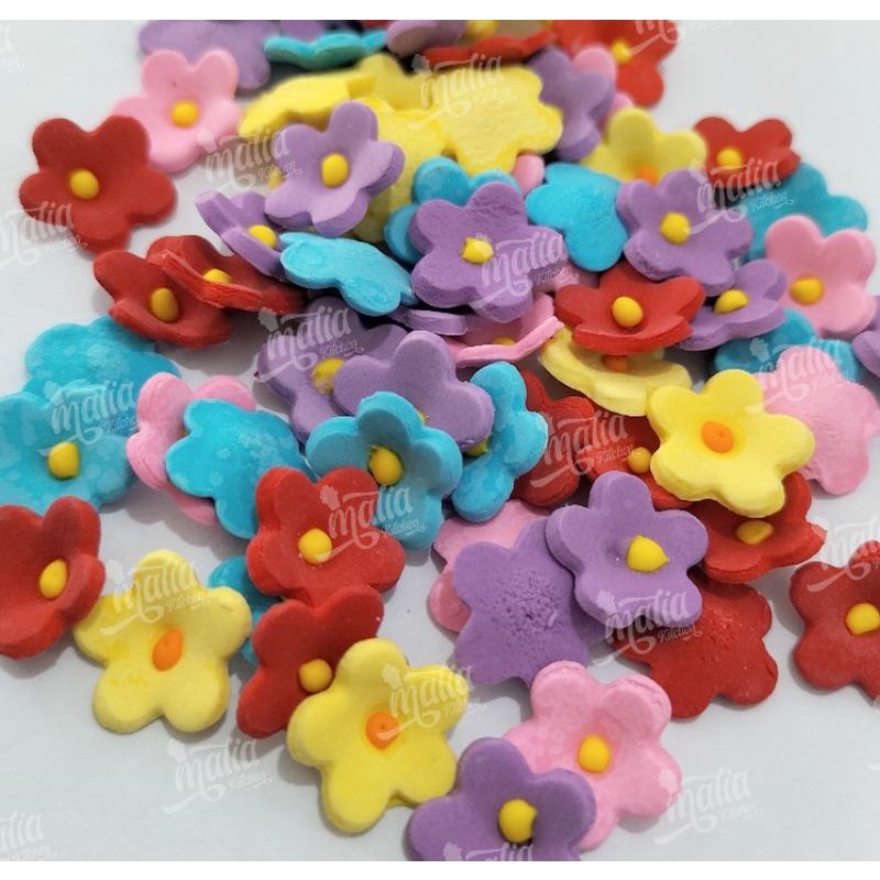 

confetti bunga mini hiasan kue tart 1 cm