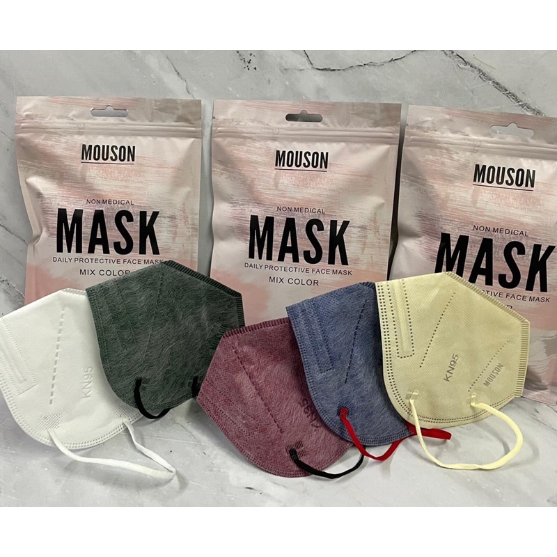 KN95 ISI 10PCS MOUSON MASKER MEDIS KN 95 5PLY KEMENKES 5 PLY WARNA WARNI