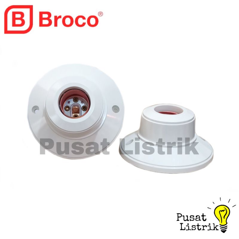 Fitting Plafon Bulat Broco 1212 Rumah Lampu Bulat Broco