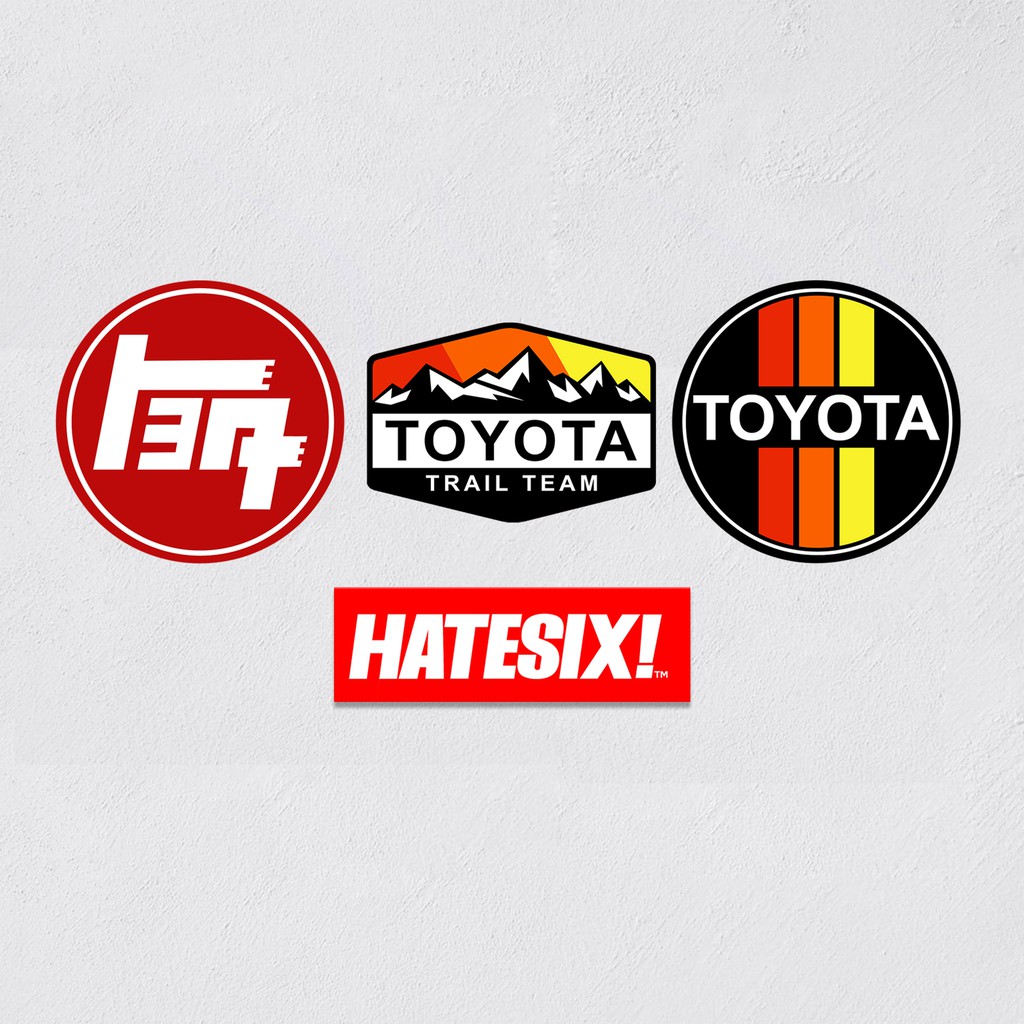 Stiker Decal Toyota Chou Tricolor Toyota Trail Team Hatesix