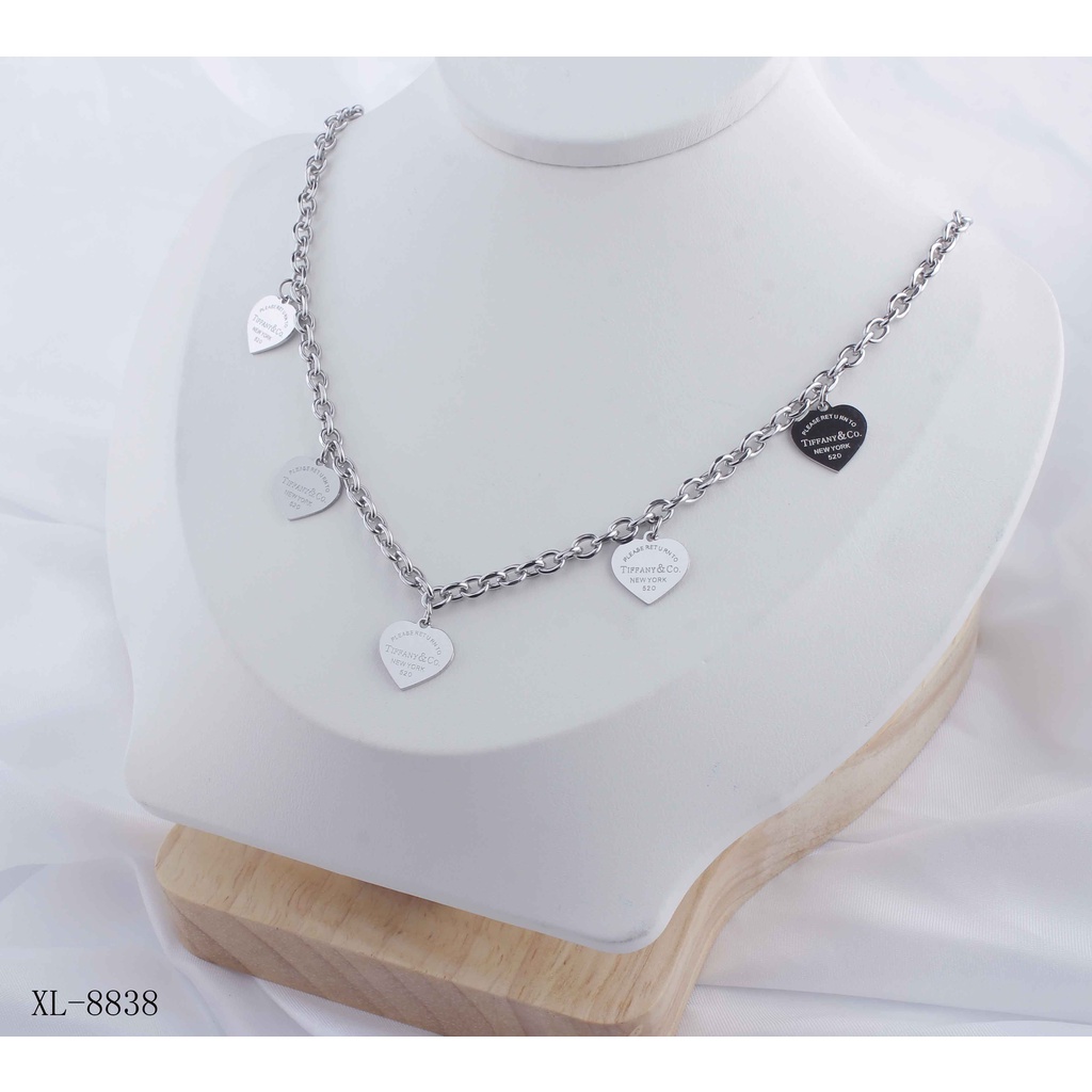 Kalung  Love Titanium Permata Perhiasan Fashion 8838