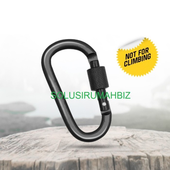 CARABINER 7.9X4.2 CM TAS BUCKLE NUT LOCK ALUMINIUM ALLOY agak besar