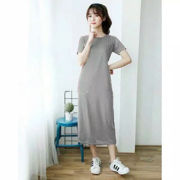 Midi mini dress remaja ABG/longdres kekinian/daster harian/baju santai | fika