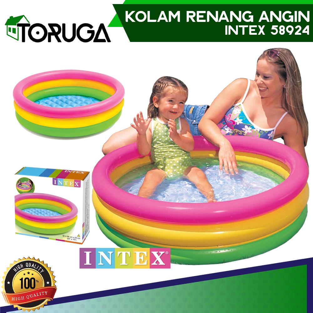 Kolam Renang Anak Pelangi INTEX 58942 Besar 86 cm X 25 cm Sunset Glow