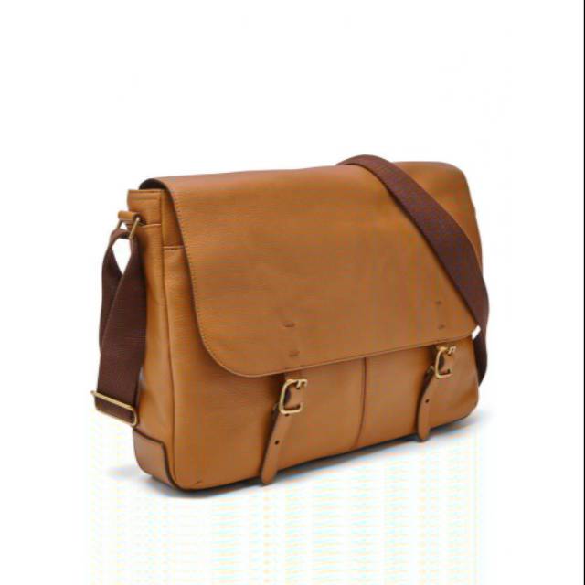 TAS FOSSIL BUCKNER MESSENGER TAN ORIGINAL