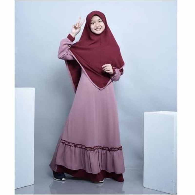 gamis syar'i anak M L Xl gamis anak remaja