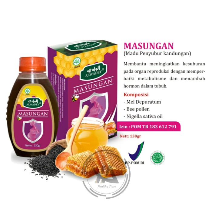 

MASUNGAN Madu Penyubur Kandungan / Meningkatkan kesuburan pada organ reproduksi / Madu 130gr #YA08