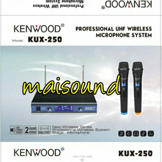 MIC WIRELESS KENWOOD KUX 250 MICROPHONE KENWOOD KUX250 PEGANG HANDHELD