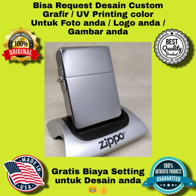 ZIPPO REPLICA 1935 WITHOUT SLASH ORIGINAL AUTHENTIC PRODUCT USA GRATIS REQUEST CUSTOM DESIGN ANDA