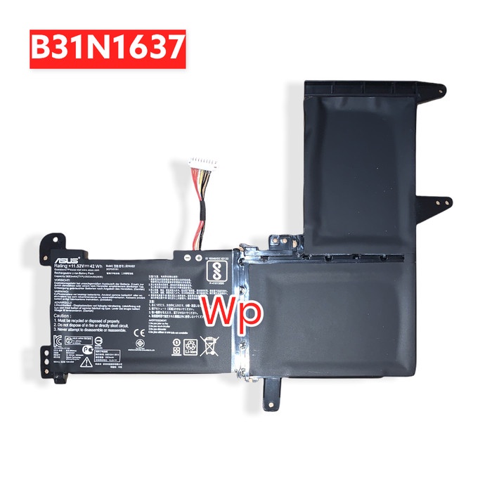 Baterai ASUS X510 F510 S510 X510 X510UA S510UR B31N1637 C31N1637