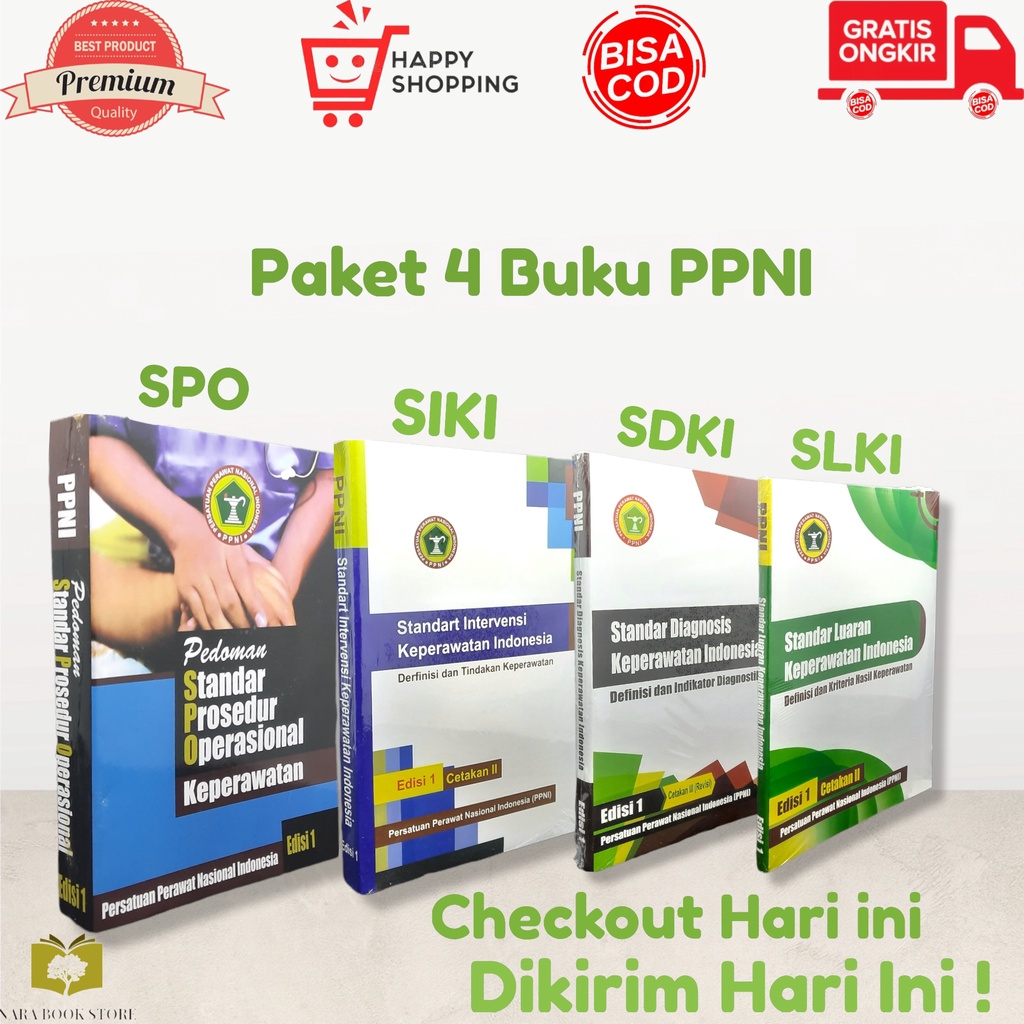 Paket 4 Buku PPNI SPO, SLKI, SDKI, SIKI Keperawatan Indonesia