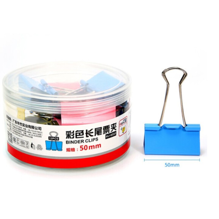 

Colorful binder clips No. 260（50 mm）