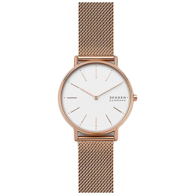 Jam Tangan Wanita Skagen Signatur SKW2784 Ladies White Dial Rose Gold barang ada