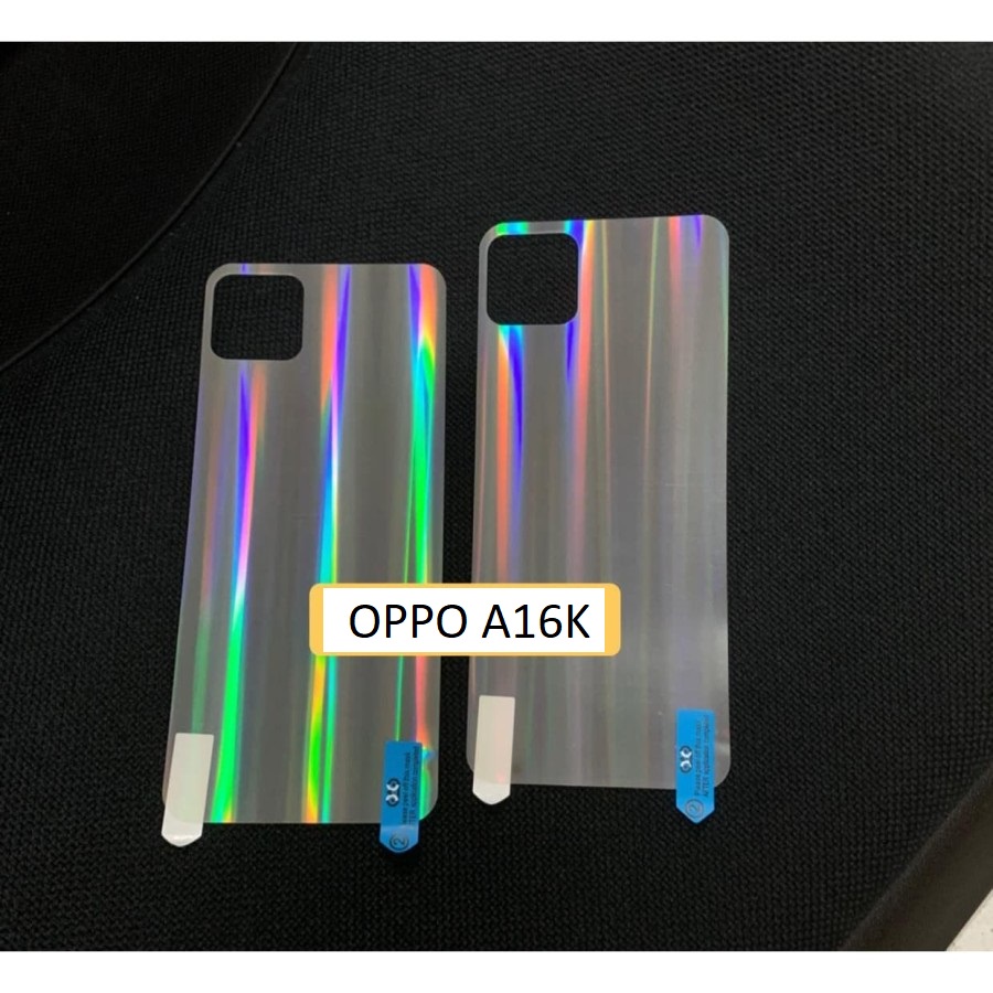 OPPO A57 2022 OPPO A16K ANTI GORES BELAKANG SKIN AURORA MOTIF TRANSPARAN GARSKIN PELANGI ANTI JAMUR PELINDUNG BELAKANG