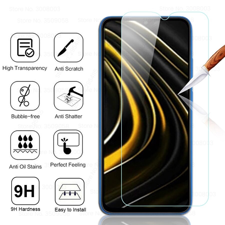 Pelindung Layar Tempered Glass Poco M3 + Pro / Redmi Note 10 5G Paket 2 in 1