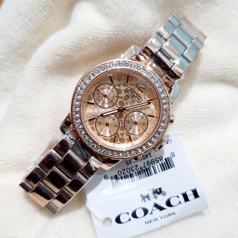 PROMO BIGSALE ‼️ JAM TANGAN WANITA COACH DUAL TIME ORIGINAL GARANSI 1 TAHUN FULLSET