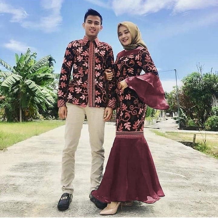 [COUPLE DUYUNG KACA SL]Baju batik Couple batik polyster var color