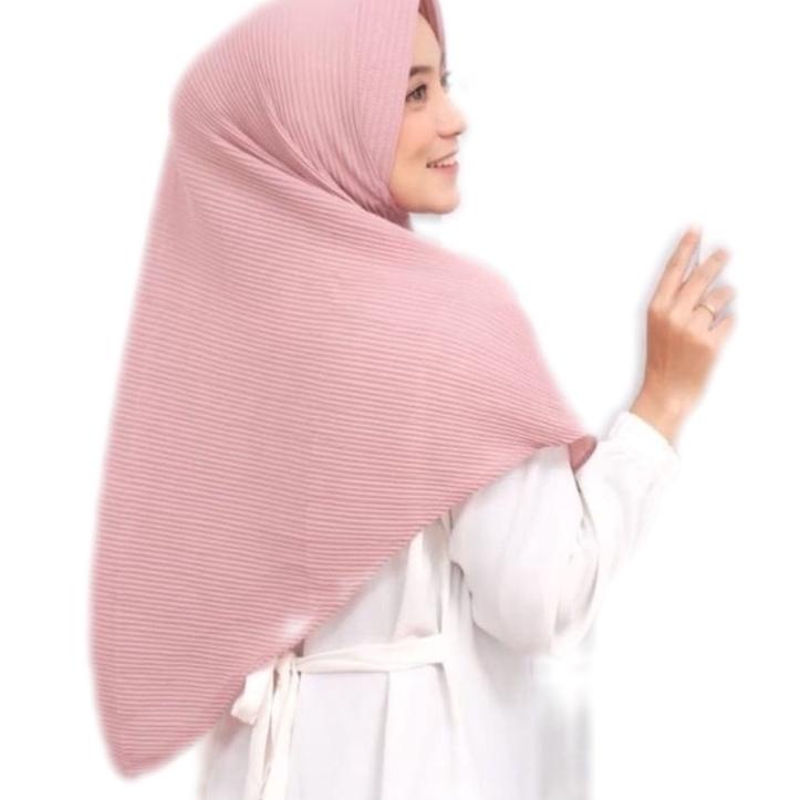 Telah Hadir.. jilbab bergo maryam plisket lidi full pleated pet antem tali plisket diamond jumbo 110