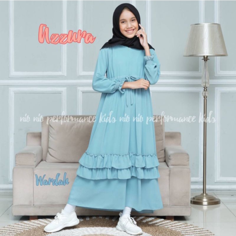 baju gamis anak cerutty  / grosiran dan eceran /  baju gamis anak perempuan azzura / gamis anak pere