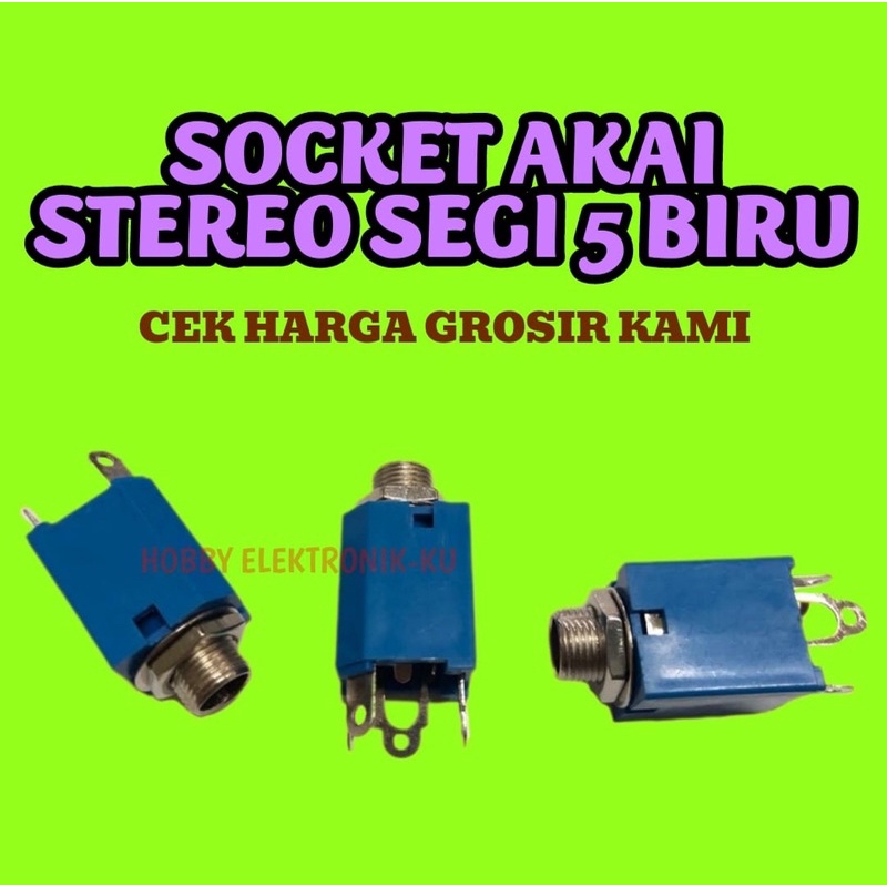 SOCKET AKAI STEREO SEGI 5 BIRU