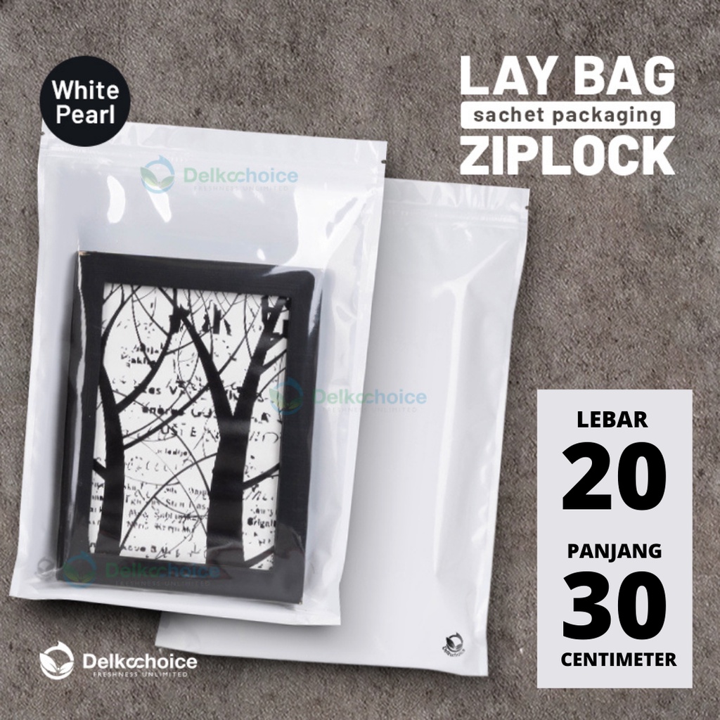 PLASTIK PACKING ZIPLOCK KLIP AKSESORIS / KEMASAN MAKANAN ZIPPER PUTIH 20X30