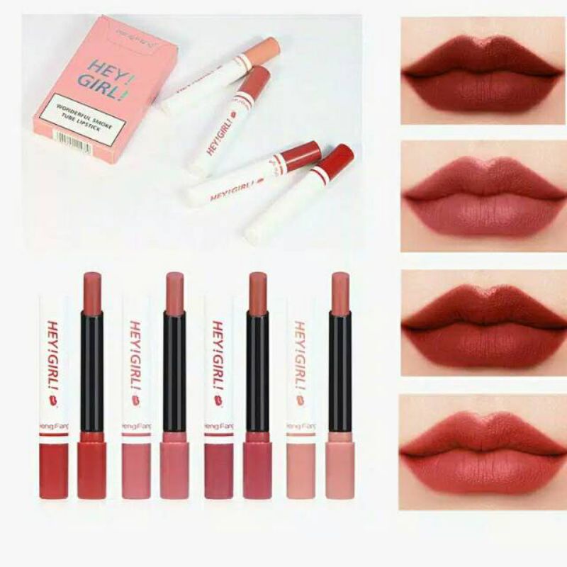 [BISA PILIH WARNA][BISA COD] LIP HENGFANG HEY GIRL 4 IN 1