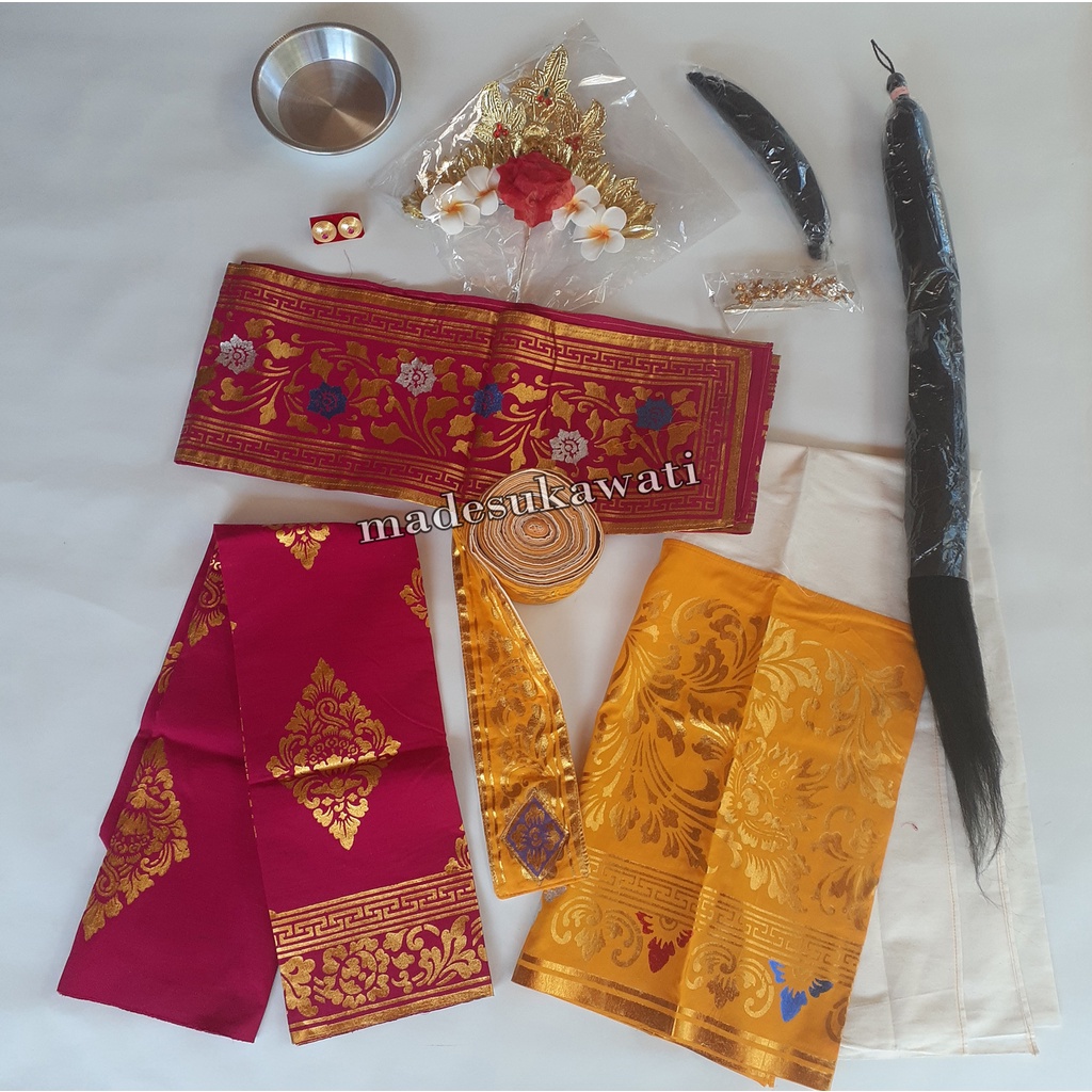 Pakaian kostum Busana Tari pendet Panyembrama bali metris komplit