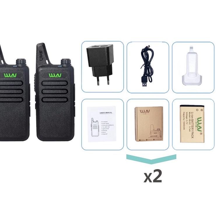 Menarik (COD)HT Walkie Talkie 2 Unit HT WLN UHF TwoWay WLN KD-C1 CI Handy Talky Mini Walkie Talkie j