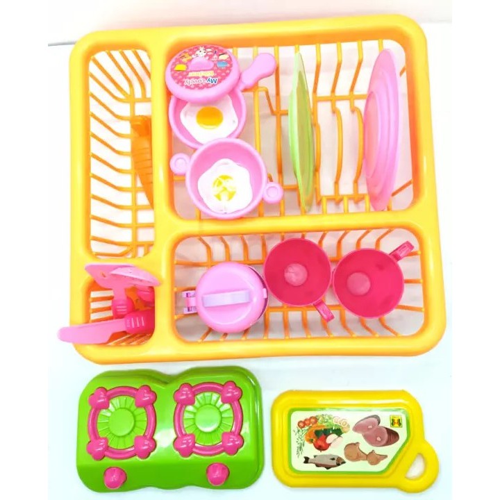 mwn.toys Mainan Anak Alat Masak Rak Piring Koki Cilik No 901