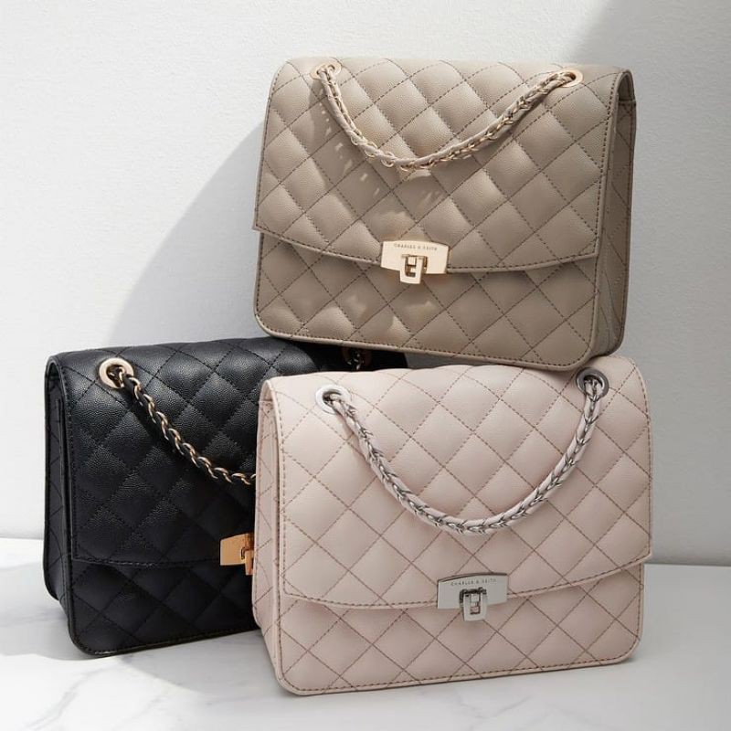 9.9 SALE | CK Quilted Push Lock Bag