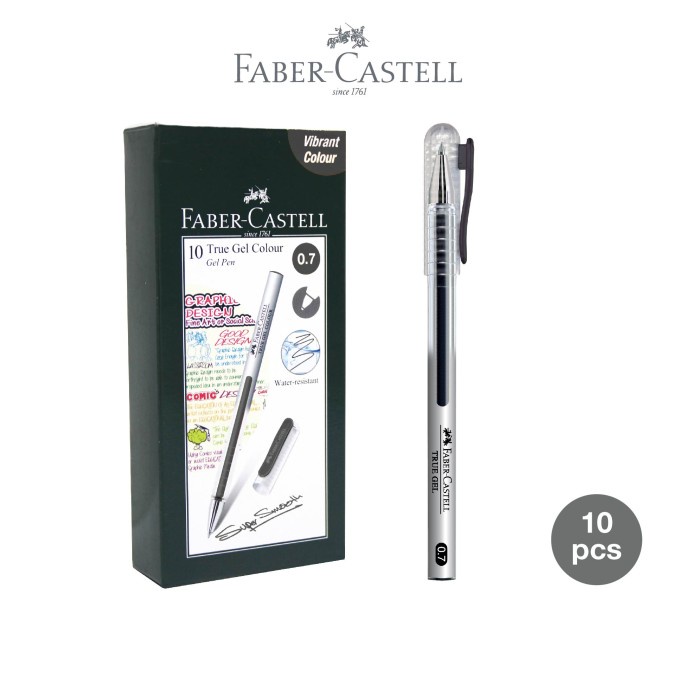 

TULIS-ALAT- FABER-CASTELL TRUE GEL PEN -- BLACK INK 0.7 MM -ALAT-TULIS.