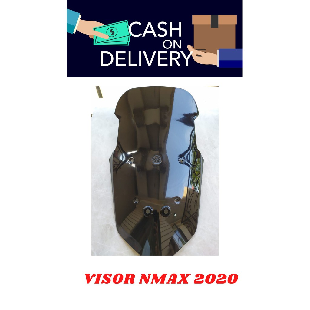 2020 Visor Windshield Motor NMAX N MAX Standard Panjang Rata Hitam