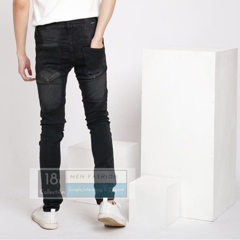 [TERLARIS] Celana Jeans Pria Panjang Black Wash