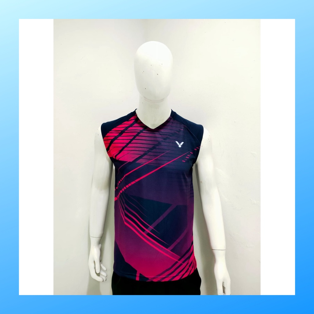 Kaos bulutangkis pria baju badminton singlet olahraga jersy wanita dewasa tshirt outfit seragam kostum jersey custom casual print suit pakaian jarsey oblong apparel sport jersi sudirman thomas uber cup bulu tangkis V142 navy polos