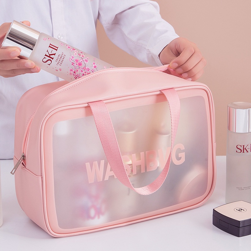 MAGFEY Tempat Alat Tas Make Up Pouch Kosmetik Lucu Tas Kosmetik Organizer Travel Pouch Tas Cuci Transparan Perjalanan Po