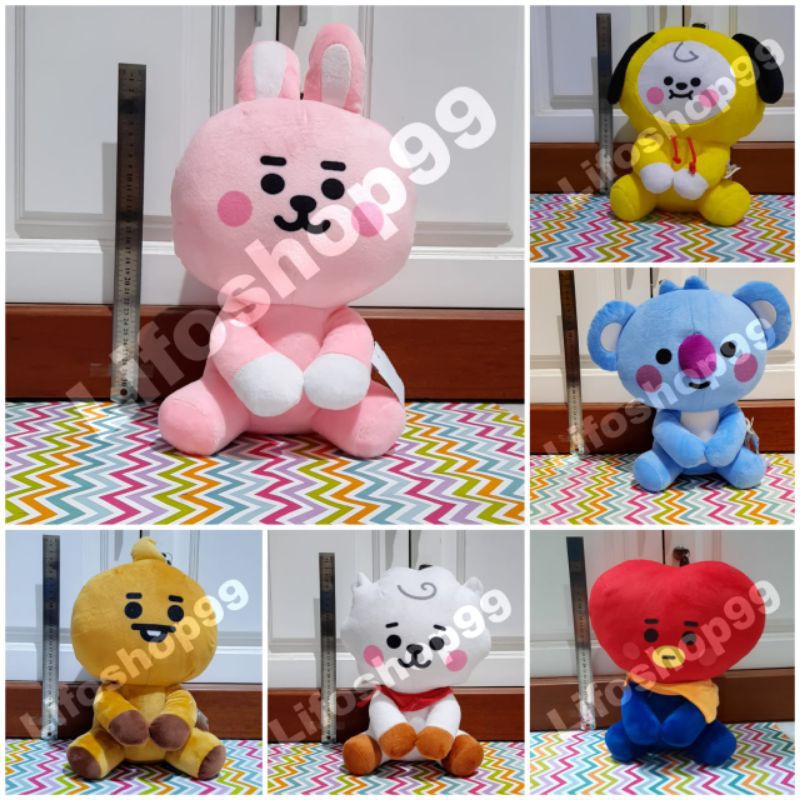 Boneka BTS BT21 Cooky Chimmy Koya Mang Shooky RJ Tata uk 12 in (M)