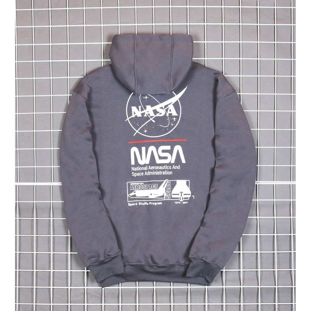 Jaket Hoodie H AND M NASA ASTRONAUT – Gray Edition Trendy Casual Unisex Good Brand Quality Stylish