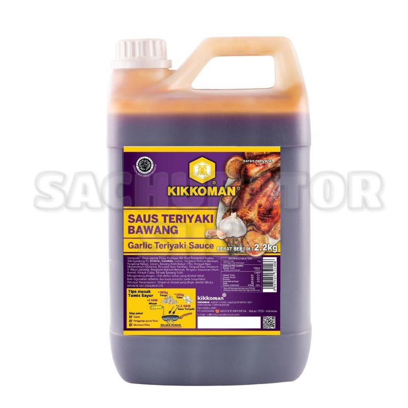 

Saus Bumbu Kikkoman Kikkomen Kikoman Kikomen Saus Teriyaki Teri Yaki Bawang Garlic Teriyaki Sauce Jerigen 2,2 Kg